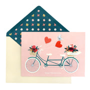 JOB Cards Greetings Valetine  Bicycle (1 Card 1 Envelope)