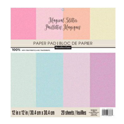 Recollections Magical Glitter 12X12 inch Paper Pad (20 pz)