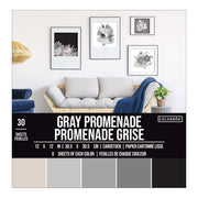 Colorbök 78lb Smooth Cardstock 12"X12" 30/Pkg Gray Promenade
