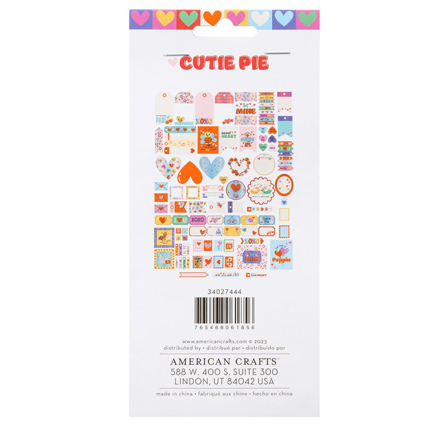 AC Valentine Cutie Pie Ephemera Journaling (72 Piece)