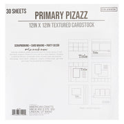 Colorbök 12x12 Textured Cardstock Primary Pizzaz (30 Sheets)
