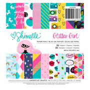 Shimelle Paper Pad 6"X6" Glitter Girl Pack