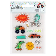 Pebbless Inc Cool Boy Stamp Set (14 Piece)