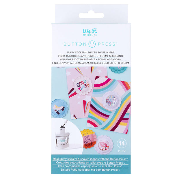 We R Button Press Puffy Shaker Insert Circle