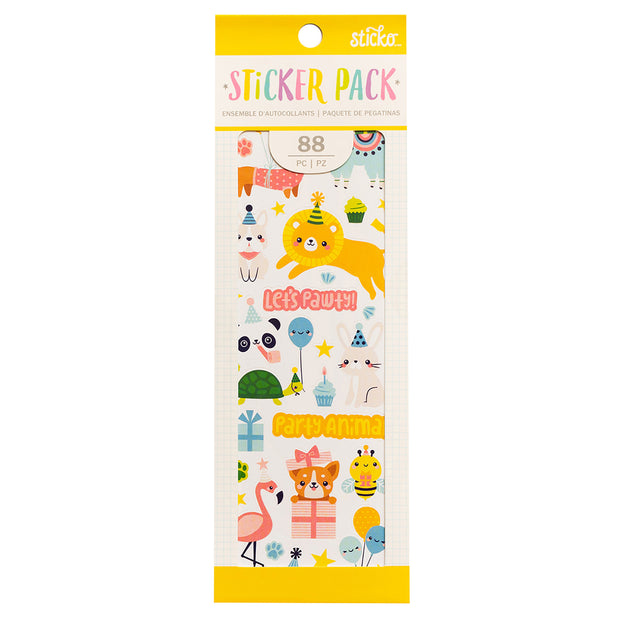 Sticker Book Party Animal (88 Piece)