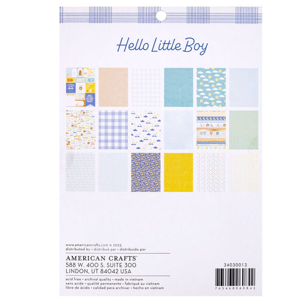 AC Hello Little Baby Boy Paper Pad 6x8 (36 Piece)