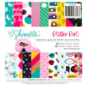 Shimelle Paper Pad 6"X6" Glitter Girl Pack