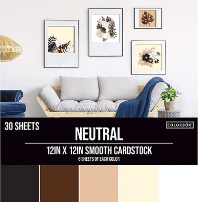 Colorbök 12x12 Smooth Cardstock Neutral (30 Sheets)