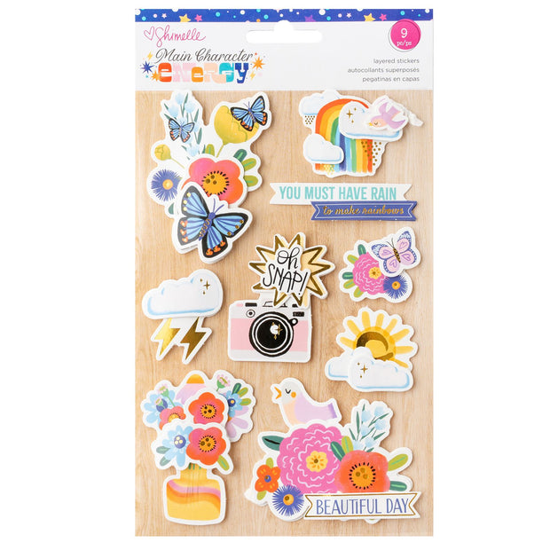 AC Shimelle Main Character Energy Layered Stickers (9 Piece)