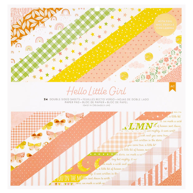 AC Hello Little Baby Girl Paper Pad (24 Piece)