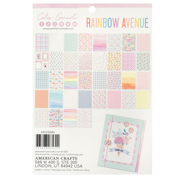 Celes Gonzalo Rainbow Avenue 6x8 Paper Pad (36 Hojas)