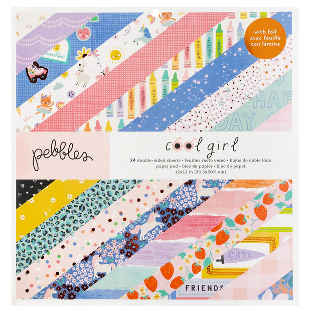 Pebbless Inc Cool Girl 12X12 Paper Pad (24 Piece)