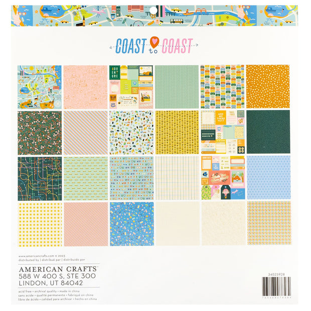 AC Coast 2 Coast 12X12 Paper Pad (24 Piece)