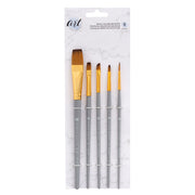 Art Supply Basics Paint Brushes Nylon (5 Piece)