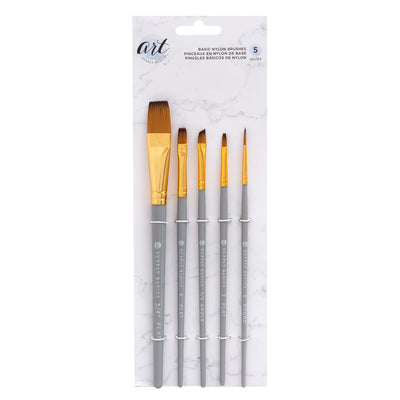 Art Supply Basics Paint Brushes Nylon (5 Piece)