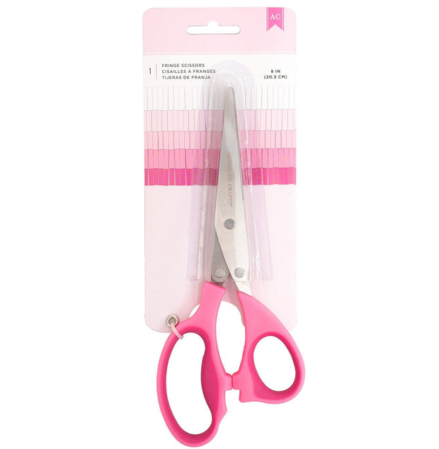 American Crafts Fringe Scissors Pink 8"