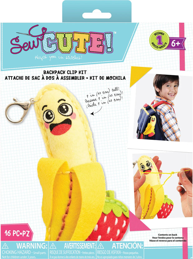 Sew Cute! Felt Backpack Clip Kit Banana