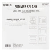 Colorbök 78lb Smooth Cardstock 12"X12" 30/Pkg Summer Splash