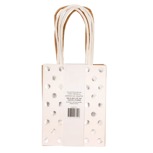 AC Gift Bags Fancy Mini 3.875 X 5 inch Kraft Dots(4pc)