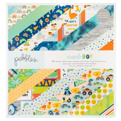 Pebbless Inc Cool Boy 12X12 Paper Pad (24 Piece)