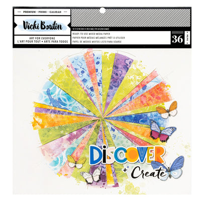 AC Vicki Boutin Discover + Create Paper Pad 12x12 Painted Backgrounds (36 Piece)