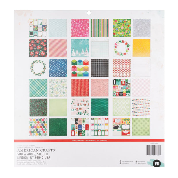 AC Vicki Boutin Peppermint Kisses 12x12 Paper Pad (36 Sheets)