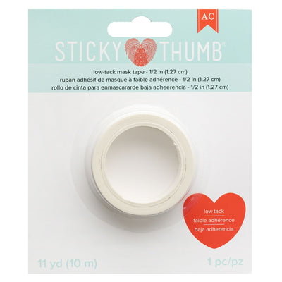 AC Sticky Thumb Low Tack Mask Tape 1/2" x 11 Yards