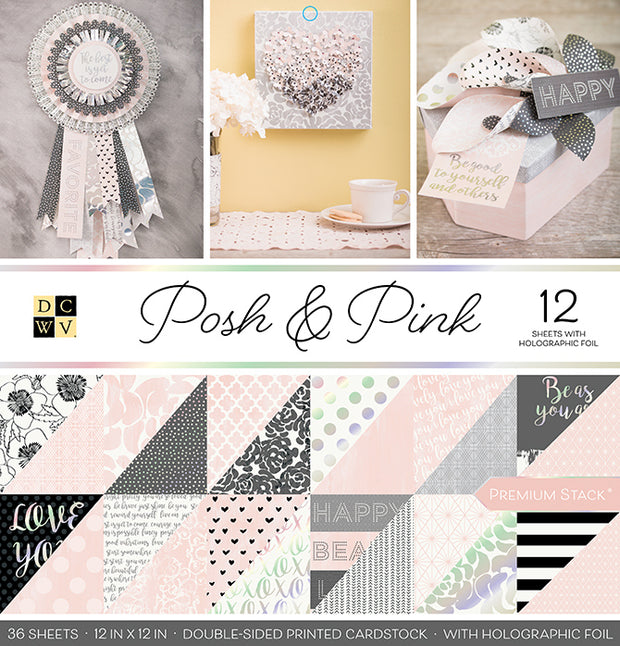 DCWV Paper Pad 36/Pkg Posh and Pink Blush