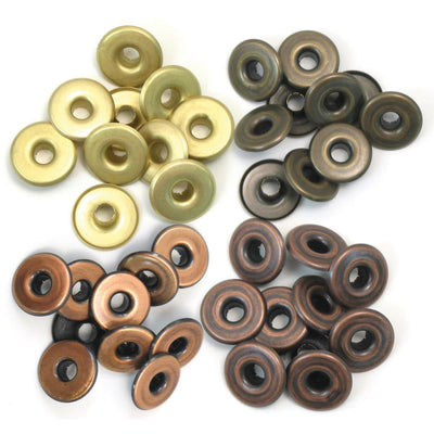 We R Eyelets Wide 40/Pkg Warm Metal