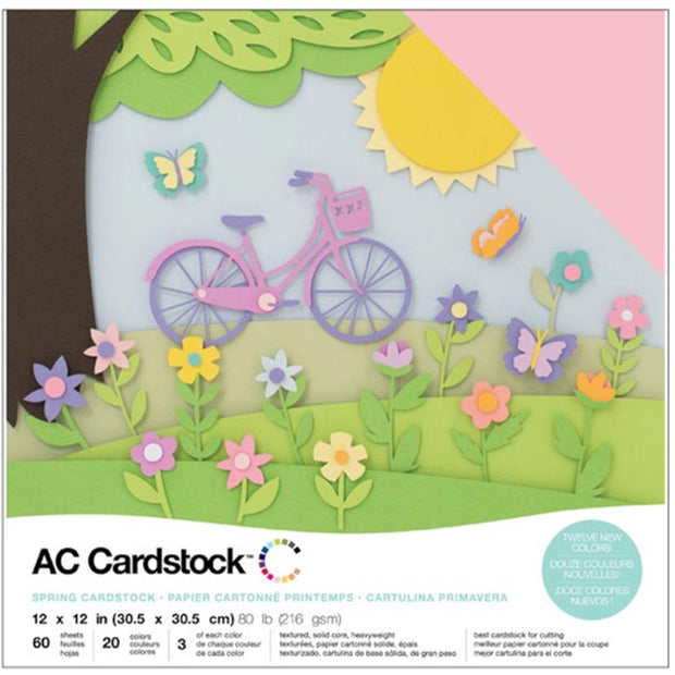 American Crafts Variety Cardstock Pack 12"X12" 60/Pkg Tonos Spring