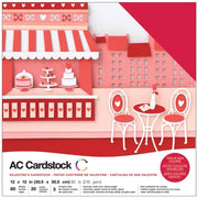 American Crafts Variety Cardstock Pack 12"X12" 60/Pkg Tonos Valentine´s