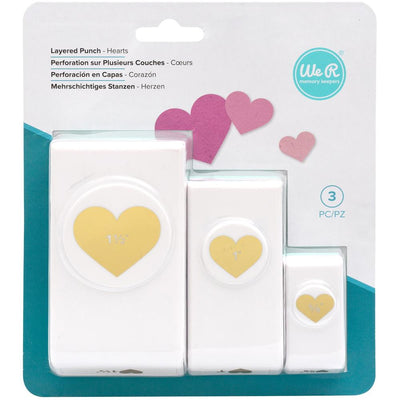 We R Memory Keepers Layering Punches 3/Pkg Hearts