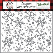 Echo Park Stencil 6"X6" Jingle Bell Snowflakes
