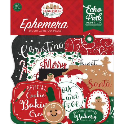 Echo Park Cardstock Ephemera 33/Pkg Icons, A Gingerbread Christmas