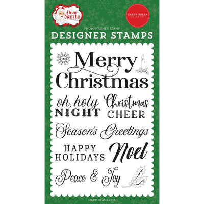 Carta Bella Stamps Merry Christmas Sentiment