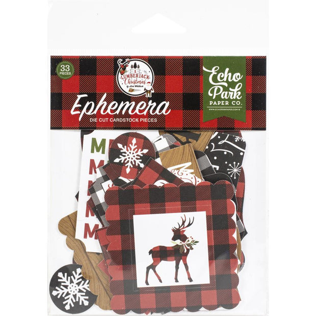 Echo Park Cardstock Ephemera 33/Pkg Icons, A Lumberjack Christmas