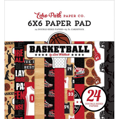 Echo Park Double-Sided Paper Pad 6"X6" 24/Pkg Basketball