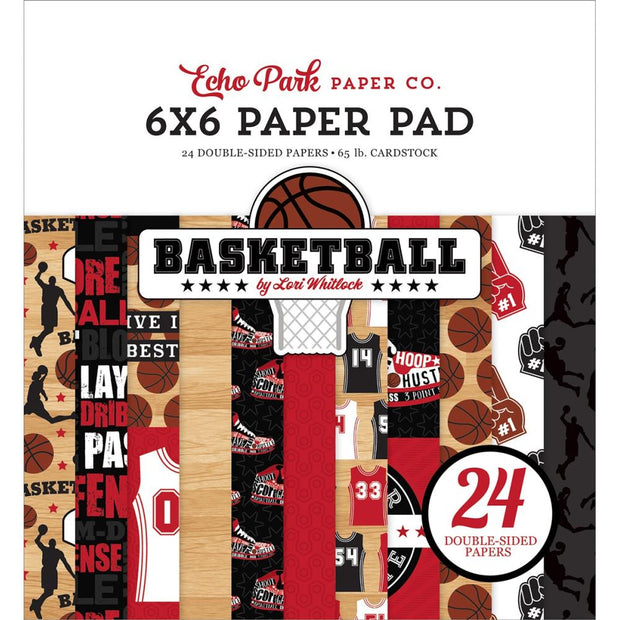 Echo Park Double-Sided Paper Pad 6"X6" 24/Pkg Basketball