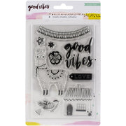 Crate Paper Acrylic Clear Stamps 9/Pkg Good Vibes
