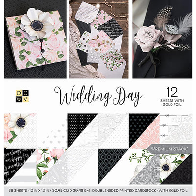 DCWV Double-Sided Cardstock Stack 12"X12" 36/Pkg Wedding Day, 18 Designs/2 Each
