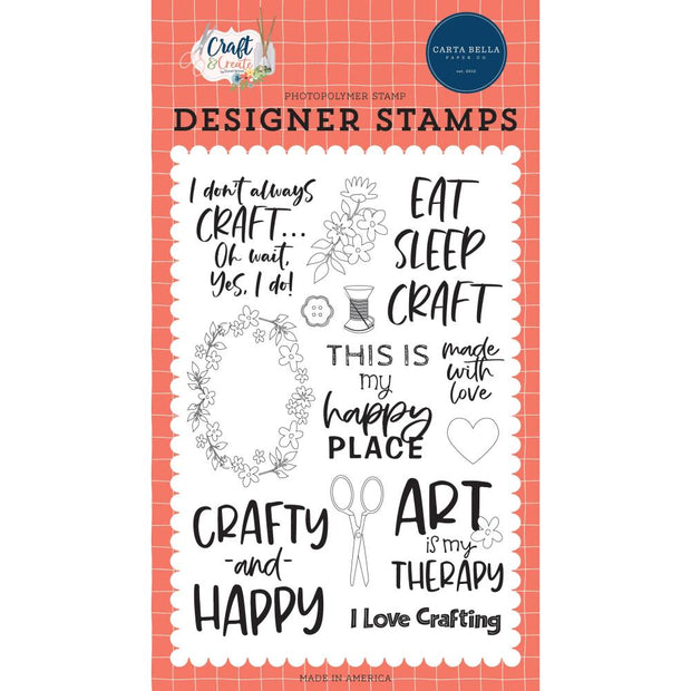 Carta Bella Stamps Crafty & Happy