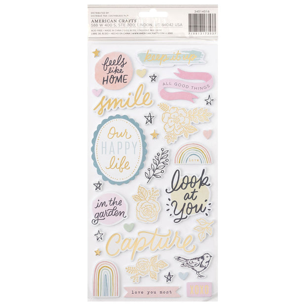 CP Gingham Garden Thickers Phrases (65 Pieces)