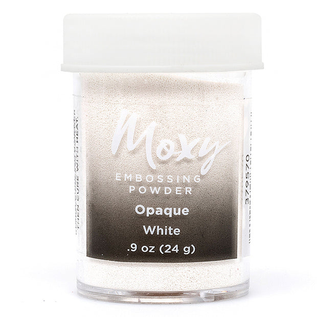 Moxy Embossing Powder Glitter and Embossind Opaque White 6 oz.