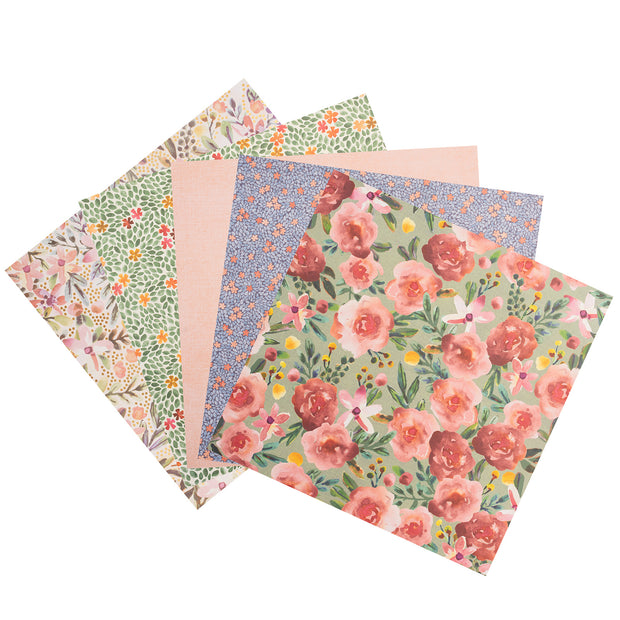 DCWV Double-Sided Cardstock Stack 12"X12" 36/Pkg Painted Flowers