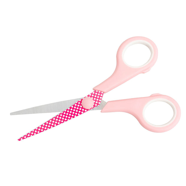 American Crafts Scissors Pink W/ Polka Dot Blades 5.5 inch