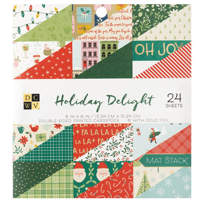 DCWV 6x6 Holiday Delight Gold Foil (24 Sheets)