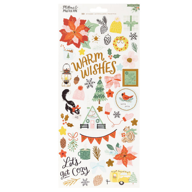 AC Crate Paper Mittens & Mistletoe Stickers (58 Pieces)