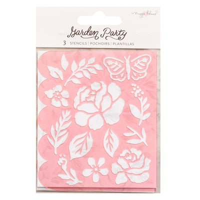 Maggie Holmes Garden Party Stencils 3/Pkg Flower Builder