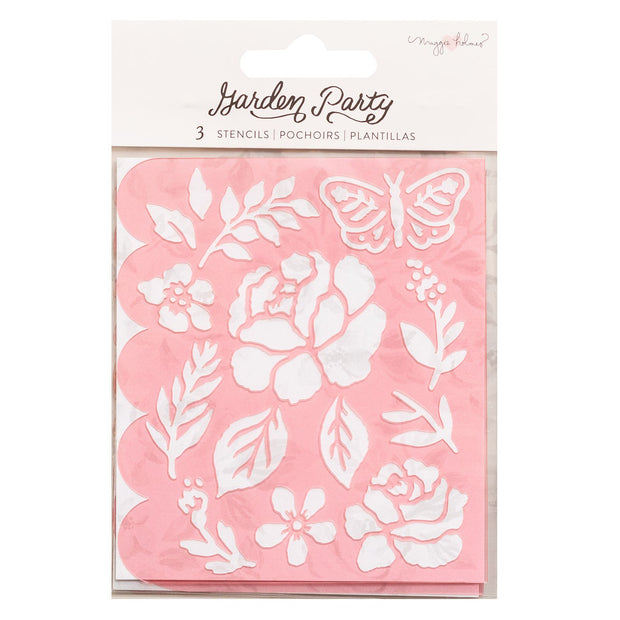 Maggie Holmes Garden Party Stencils 3/Pkg Flower Builder