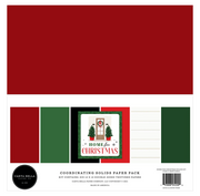 Carta Bella Double-Sided Solid Cardstock 12"X12" 6/Pkg Home For Christmas, 6 Colors